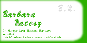 barbara matesz business card